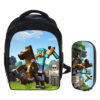 13"Minecraft Backpack School Bag+pencil case