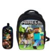 13"Minecraft Backpack School Bag+pencil case