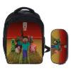 13"Minecraft Backpack School Bag+pencil case