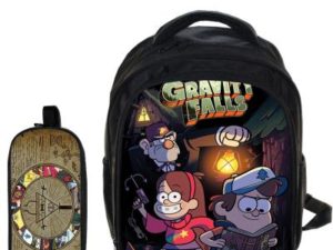 13″Gravity Falls Backpack School Bag+pencil case