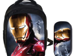 13″Iron Man Backpack School Bag+pencil case