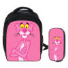 13″Pink Panther Backpack School Bag+pencil case
