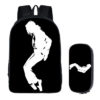 16Michael Jackson Backpack School Bag+pencil case