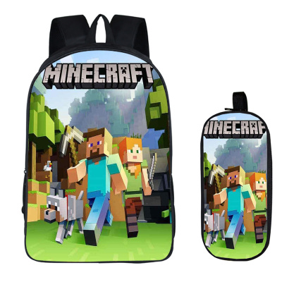 Minecraft Backpack School Bag+pencil case