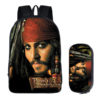 16Pirates Of The Caribbean Backpack School Bag+pencil case