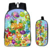 16Plants Vs. Zombies Backpack School Bag+pencil case