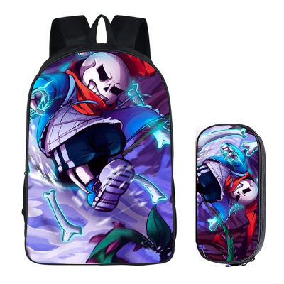 16″Undertale Backpack School Bag+pencil case - Baganime