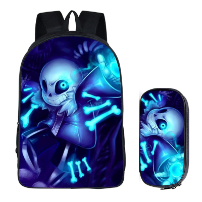 16″Undertale Backpack School Bag+pencil case - Baganime