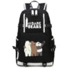 We Bare Bears Backpack MineCraft School Bag