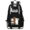 We Bare Bears Backpack MineCraft School Bag