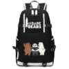 We Bare Bears Backpack MineCraft School Bag