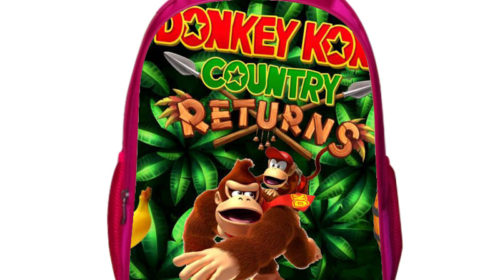 16Donkey Kong Backpack School Bag Red