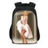 16Marilyn Monroe Backpack School Bag Black