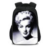 16Marilyn Monroe Backpack School Bag Black