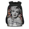 16Marilyn Monroe Backpack School Bag Black