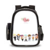 16‘’BTS Backpack School Bag Black Big Side Bag