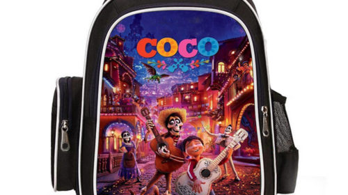 16″Coco Backpack School Bag Black Big Side Bag