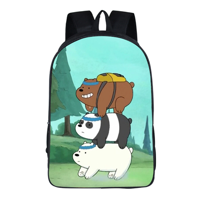 16″We Bare Bears Backpack School Bag - Baganime