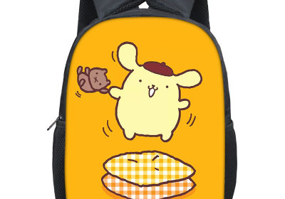 12 Inch Pom Pom Purin Children's Backpack Kids School Cute Daily Bag Kindergarten Bags Girls Boys Waterproof Ruckpack