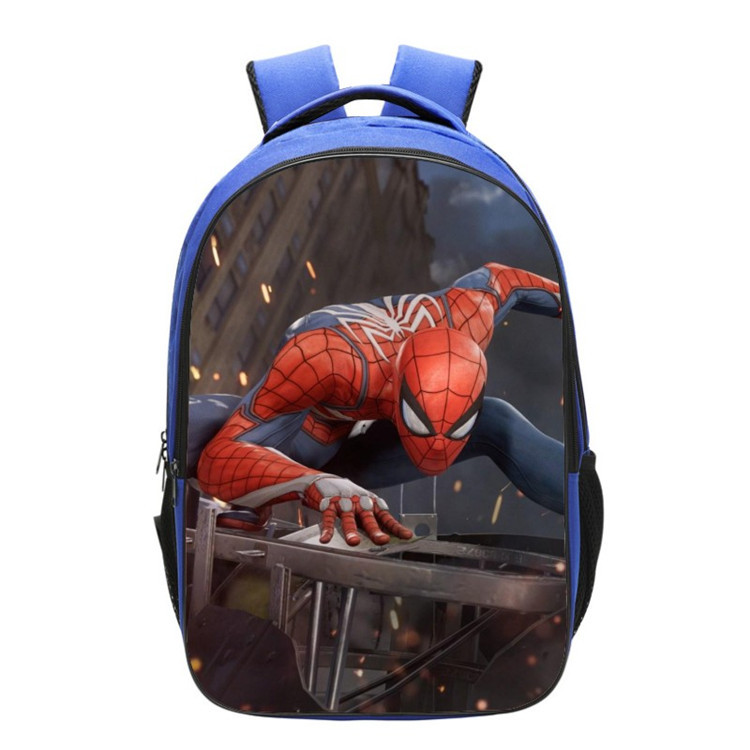 Spider-Man Into the Spider-Verse Backpack School Bag Blue - Baganime