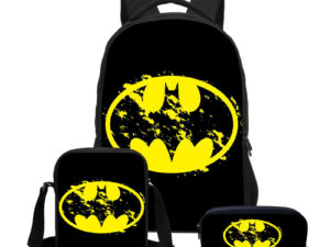 16″Batman Backpack School Bag+Messenger Bag+Pencil Bag