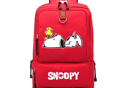 18"Snoopy Canvas Backpack Shoulder School Bag