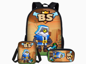 18 Inch Spike Backpack School Bag+Messenger Bag+Pencil Bag
