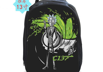 13 Inch Rick and Morty Backpack School Bag
