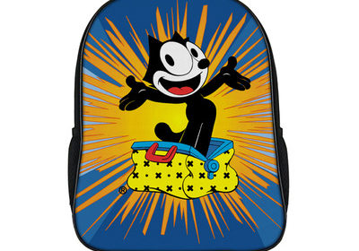 16"Felix the Cat Backpack School Bag Black