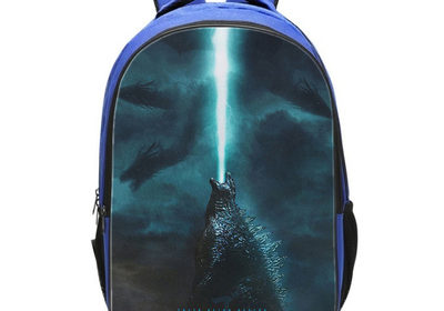Godzilla King of the Monsters Backpack School Bag Blue
