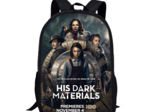 18‘’His Dark Materials Backpack School Bag Black