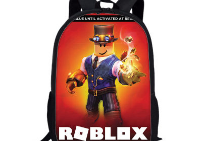 18‘’Roblox Backpack School Bag Black