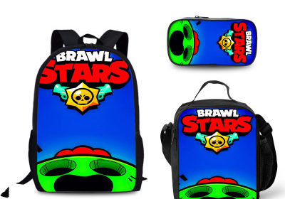 18 Inch Leon Spike Backpack School Bag+Lunch Bag+Pencil Bag