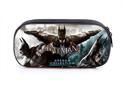 Batman Cosmetic Bags Boys Girls Children Large Pencil Case Purse Storage Bags Women Men Multifunction Makeup Bag