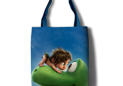 The Good Dinosaur Canvas Grocery Bag Shopping Bag Reusable Large Shopping Canvas Bags Natural White Cloth Shoulder Bags Canvas Tote Bag Perfect for Crafting Decorating