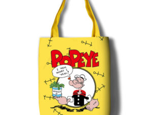 Popeye The Sailor Canvas Grocery Bag Shopping Bag Reusable Large Shopping Canvas Bags Natural White Cloth Shoulder Bags Canvas Tote Bag Perfect for Crafting Decorating