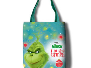 The Grinch Canvas Grocery Bag Shopping Bag Reusable Large Shopping Canvas Bags Natural White Cloth Shoulder Bags Canvas Tote Bag Perfect for Crafting Decorating