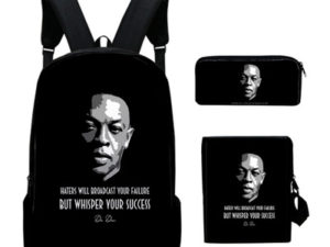 16″Dr. Dre Backpack School Bag+Messenger Bag+Pencil Bag