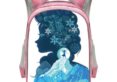Frozen II double-layer backpack personalized school bag Pink