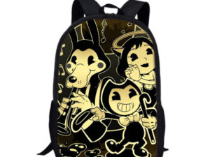 18‘’Bendy and the Ink Machine Backpack School Bag Black