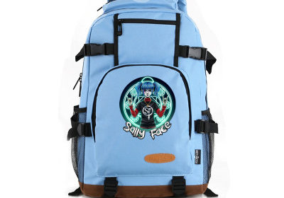 Sally Face Backpack School Bag Black Red Blue