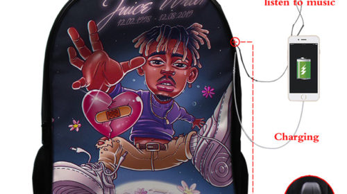 Juice Wrld USB Charge Backpack Mega Charizard Split Students Boys Girls Knapsack Men Women Travel Laptop Rucksack