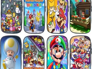 Super Mario Pencil Bag Funny Cartoon Cosmetic Case Anime Stationery Storage Bag Student School Supplies