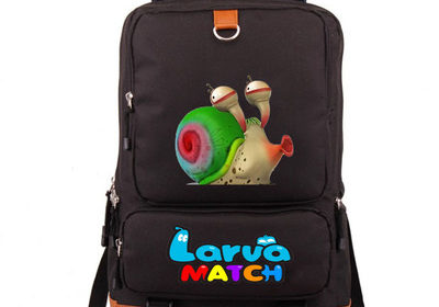 18"Larva Canvas Backpack Shoulder School Bag