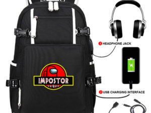 Among Us USB School Backpacks bag Teenagers Boys Girls Laptop Bags Travel Rucksack
