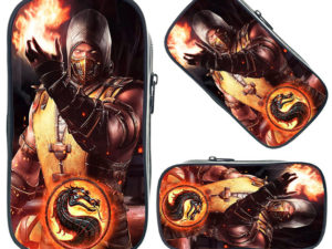 Scorpion In Mortal Kombat X Makeup Bags Pencil-Box for Kids School Supplies Stationery Storge
