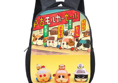 12 Inch PUI PUI Mouker Children's Backpack Kids School Cute Daily Bag Kindergarten Bags Girls Boys Waterproof Ruckpack