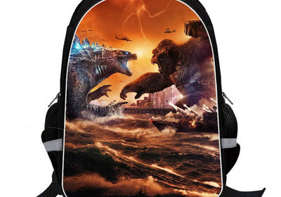 Godzilla vs Kong Backpack Kids Youth Student High Capacity Waterproof School Bag Birthday Gifts