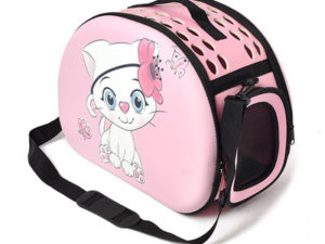 Cartoon pet bag single shoulder diagonal portable breathable bag foldable out and convenient cage