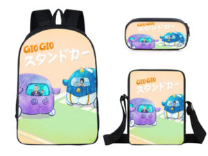 16 Inch PUI PUI Mouker Backpack School Bag+Messenger Bag+Pencil Bag